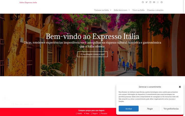 Snímek obrazovky expresso-italia.com.br