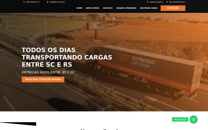 Screenshot of expressocriciuma.com.br