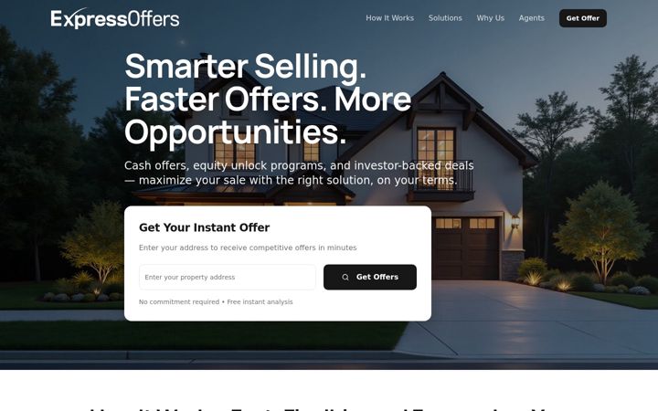 Screenshot of expressoffers.com