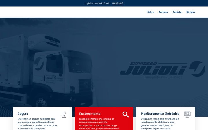 Screenshot of expressojulioli.com.br