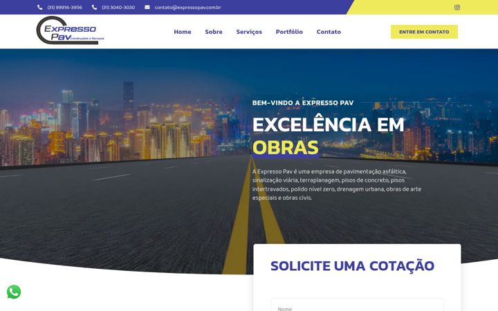 Screenshot ta' expressopav.com.br