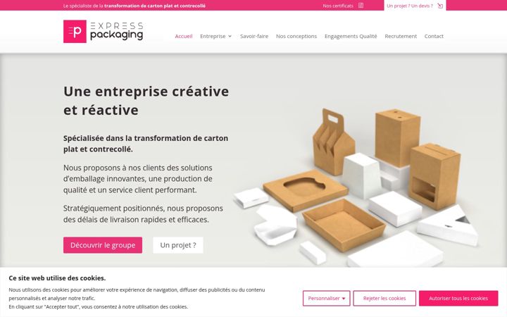 Screenshot of expresspackaging.fr
