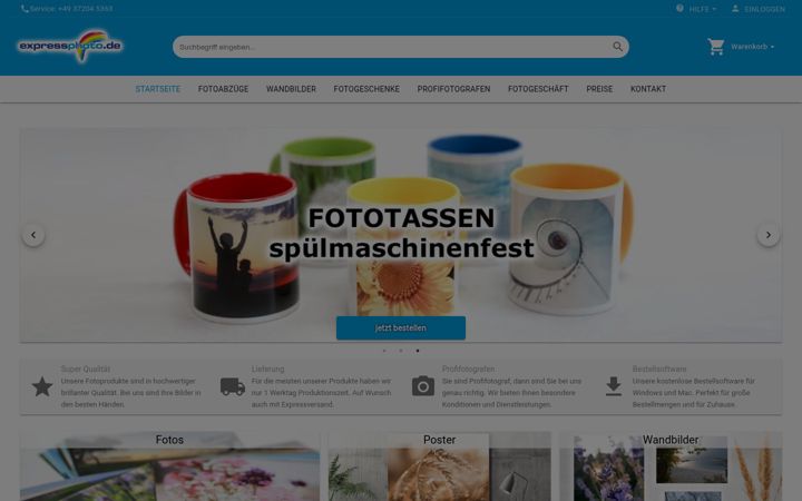 Screenshot of expressphoto.de