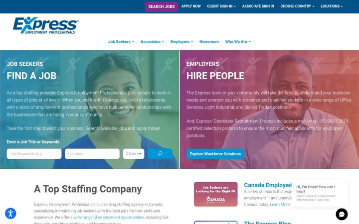 Screenshot of expresspros.ca
