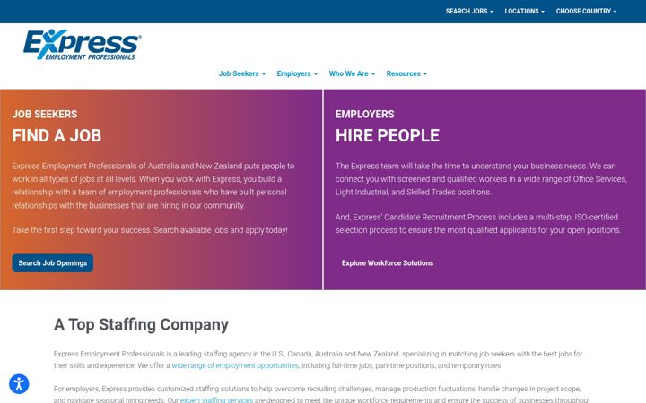 Screenshot of expresspros.co.nz