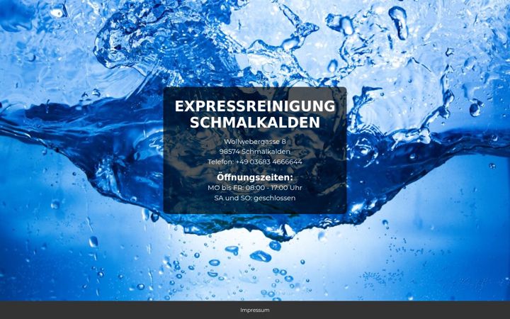 Screenshot of expressreinigung-schmalkalden.de