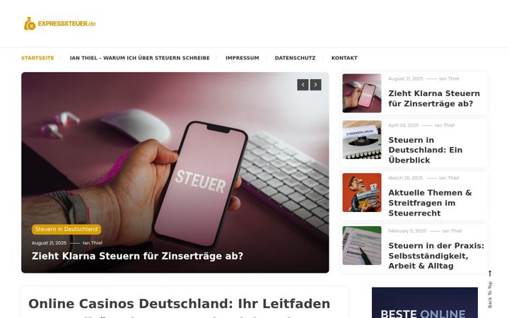 Screenshot of expresssteuer.de