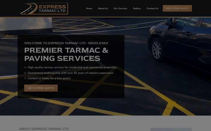 Screenshot of expresstarmac.co.uk