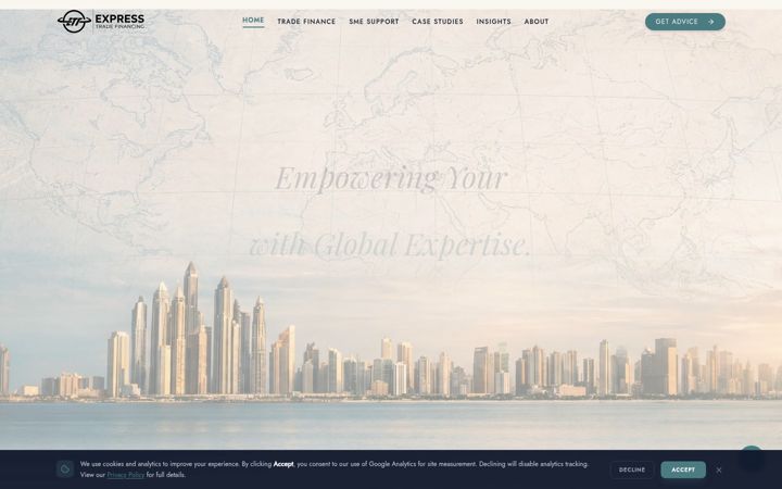 Screenshot of expresstradefinance.com