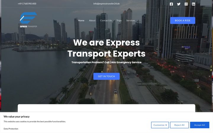 Screenshot of expresstransfer24.de