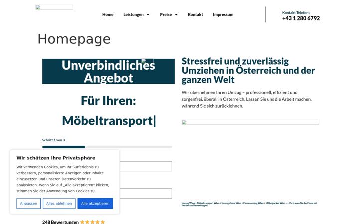 Screenshot of expressumzug.at