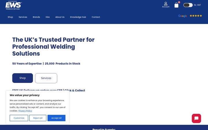 Screenshot of expressweldcare.co.uk