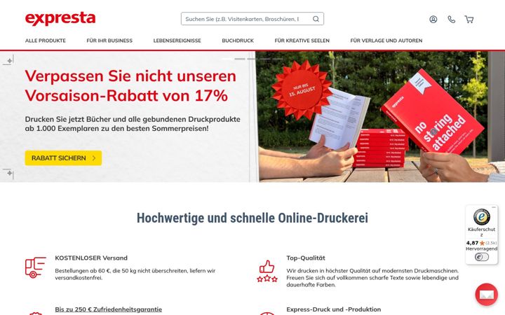 Screenshot of expresta.at