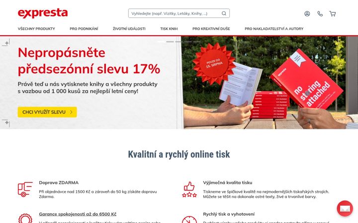 Screenshot of expresta.cz