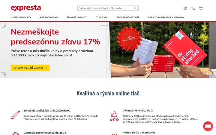 Screenshot of exprestlac.sk