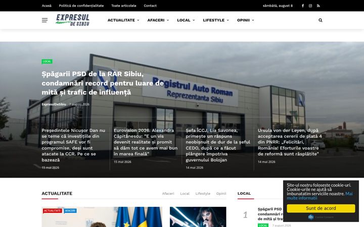 Screenshot of expresuldesibiu.ro