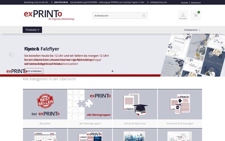 Screenshot of exprinto.com