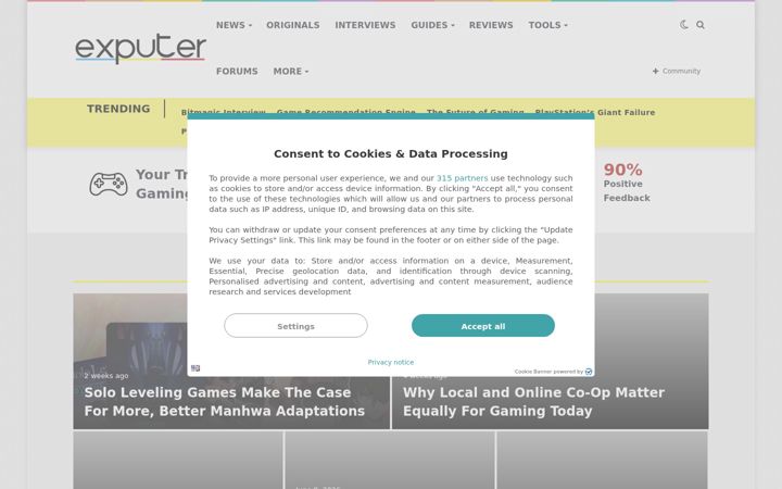 Screenshot of exputer.com