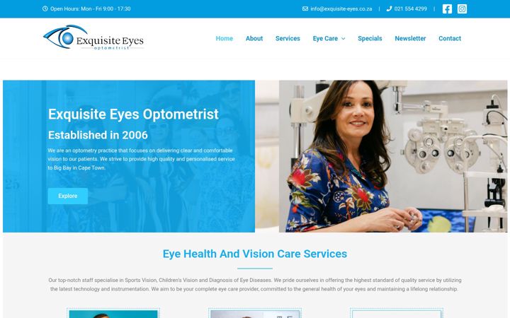 Képernyőkép: exquisite-eyes.co.za