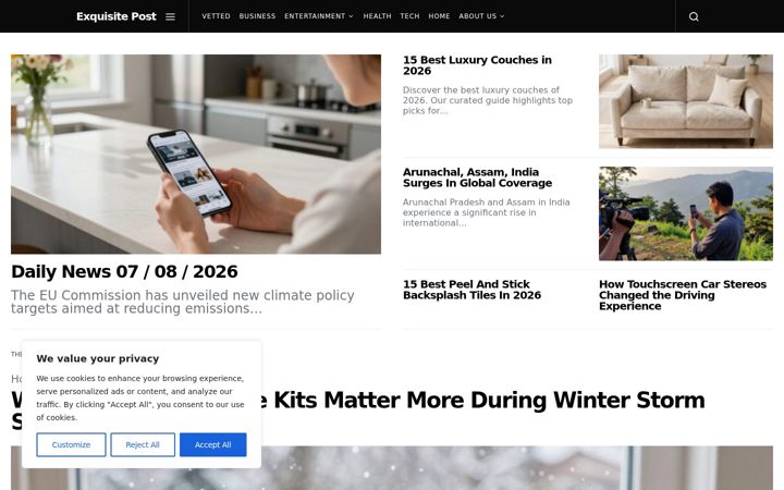 Screenshot of exquisitepost.com