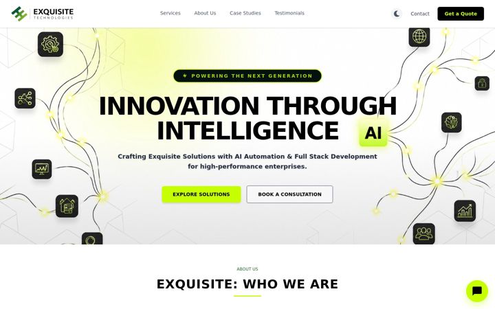 Screenshot of exquisitetechnologies.com