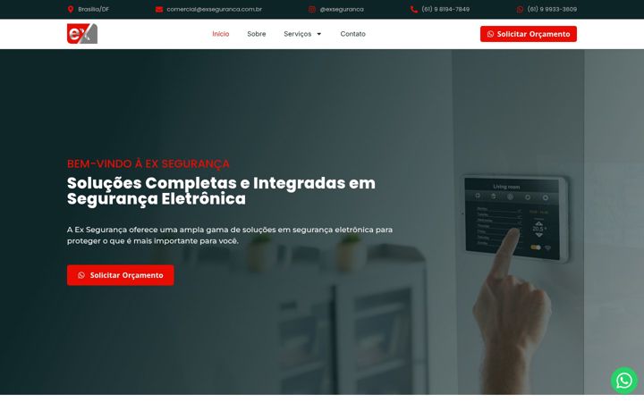 Screenshot of exseguranca.com.br