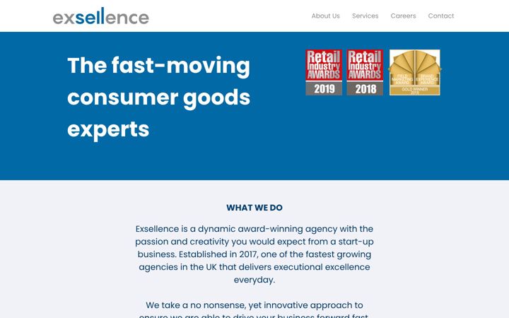 Screenshot of exsellence.co.uk
