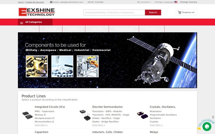 Screenshot von exshinetech.com