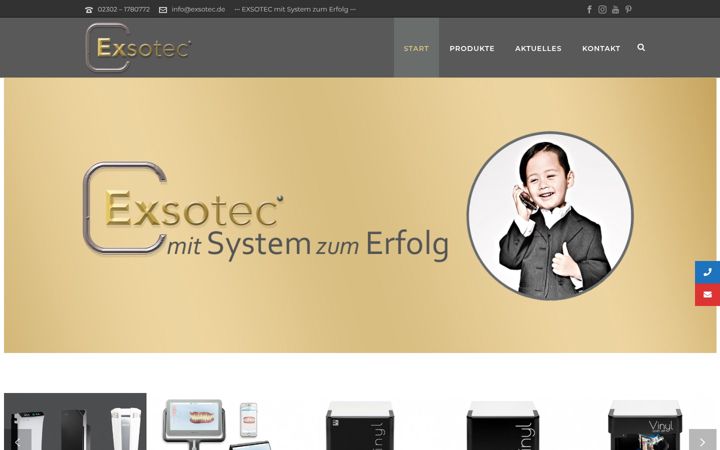 Screenshot of exsotec.de