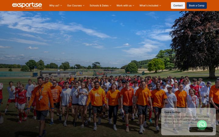 Screenshot of exsportise.co.uk