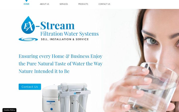 Screenshot of exstreamwatersystems.com