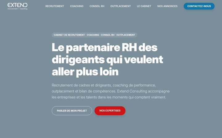 Screenshot of extend-consulting.com