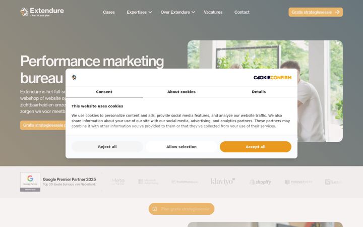 Screenshot of extendure.com