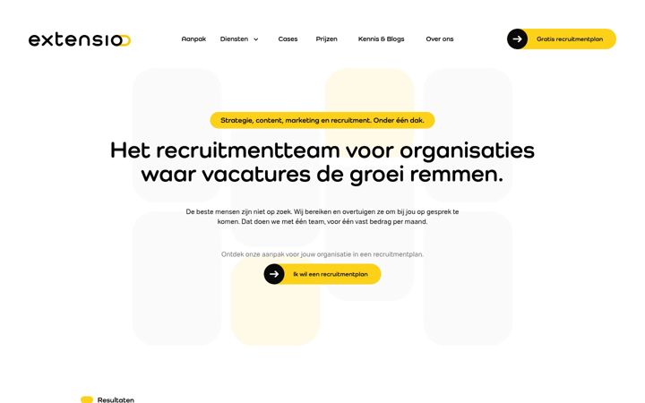 Screenshot of extensio.nl