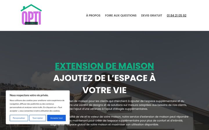 Screenshot of extension-maison-hauteur.fr