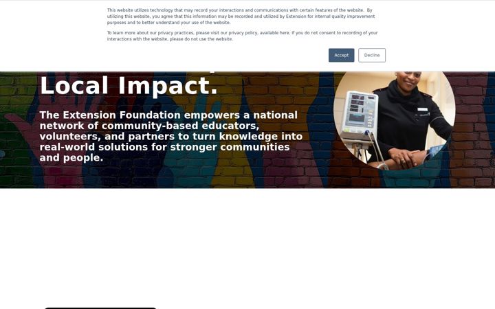 Screenshot di extension.org