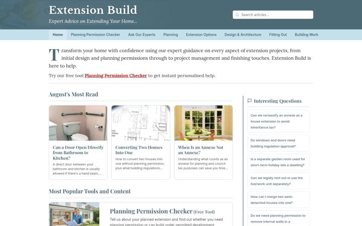 Screenshot of extensionbuild.co.uk