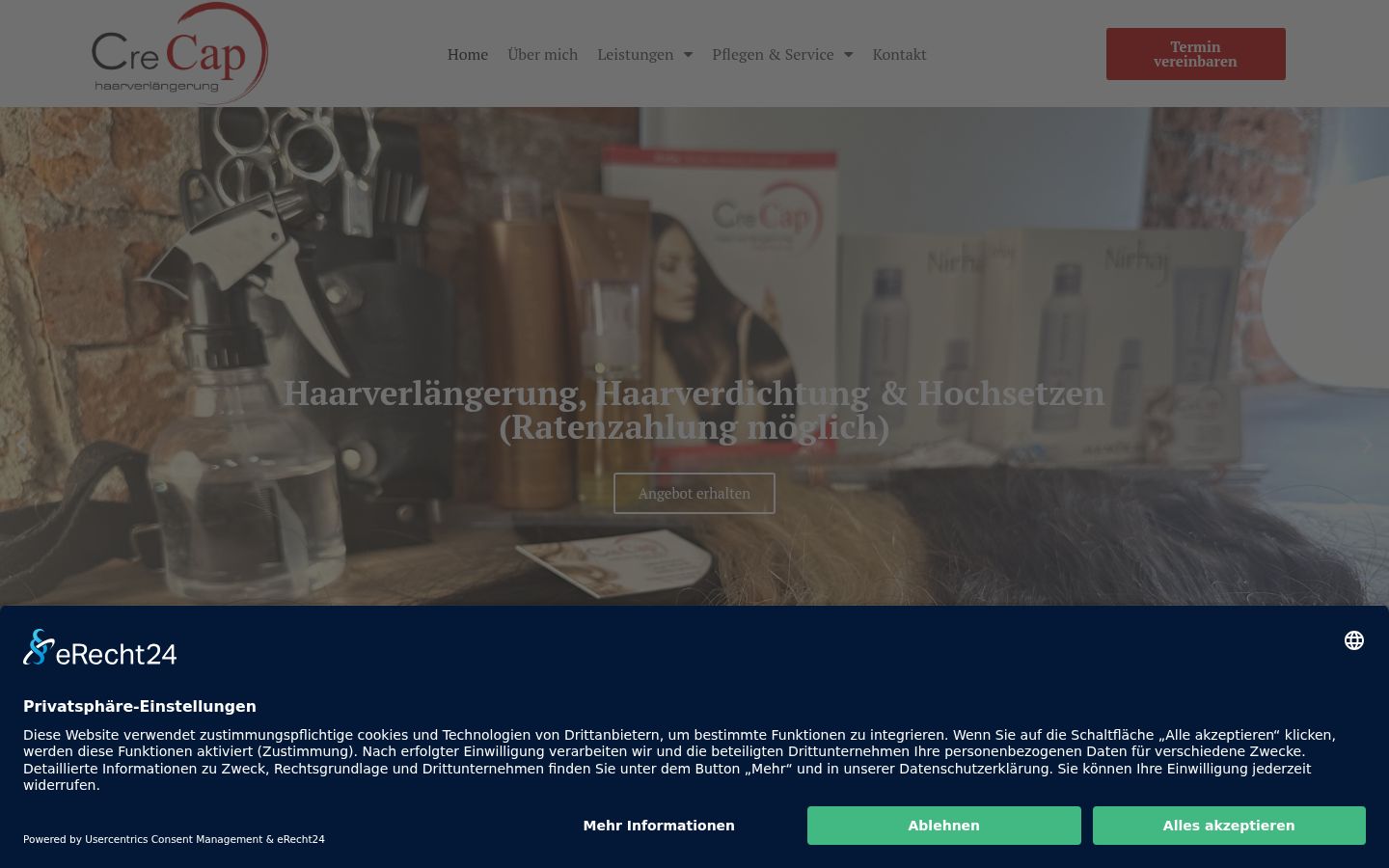 Screenshot del banner di consenso mostrato prima di qualsiasi interazione