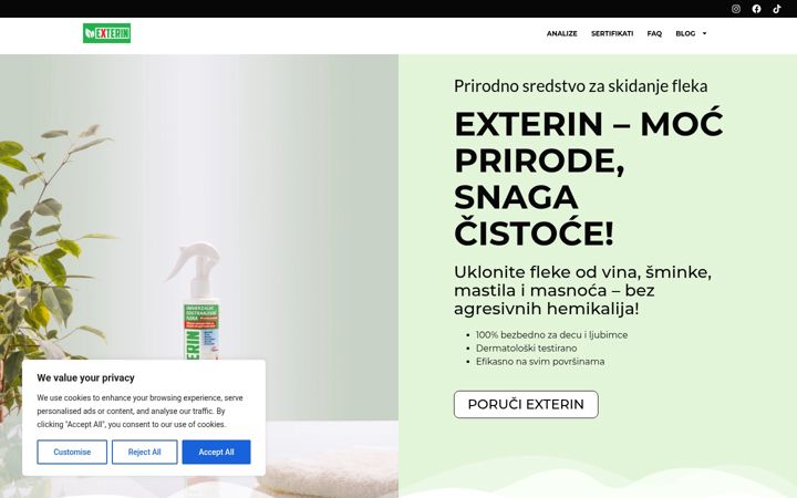 Screenshot of exterin.rs