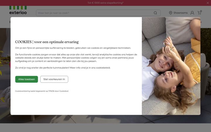 Screenshot of exterioo.nl