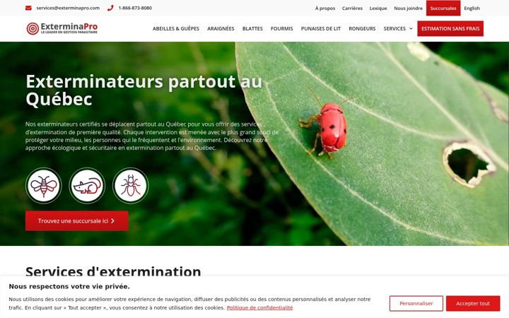 Screenshot of exterminateur-quebec.ca