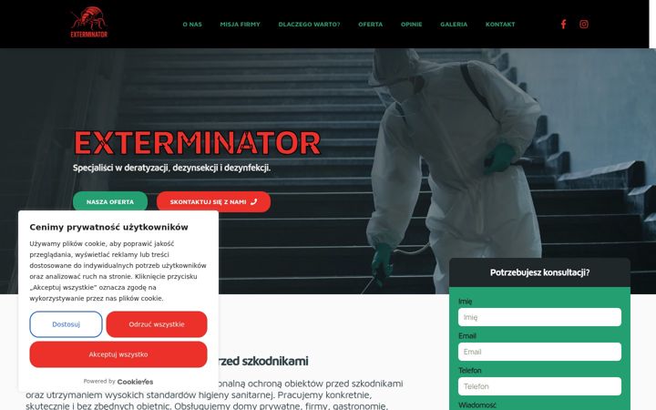 Screenshot of exterminator.com.pl