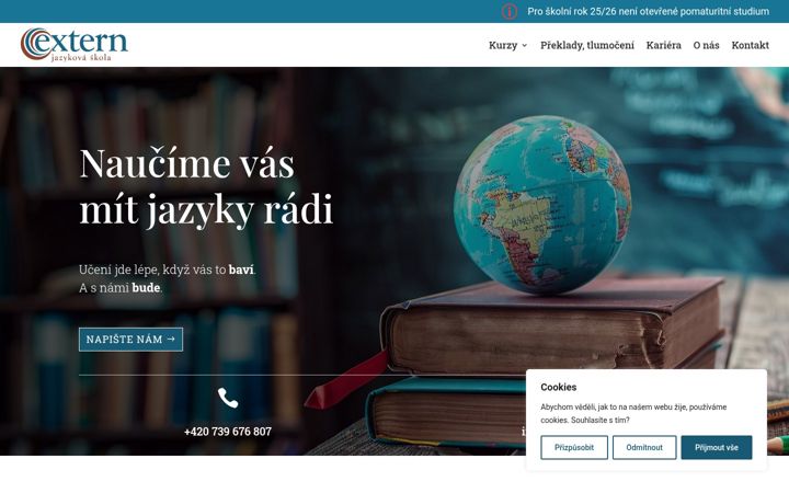 Screenshot of extern.cz