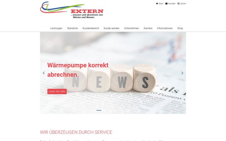 Skjermbilde av extern.eu