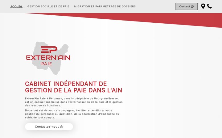 Screenshot of externainpaie.com