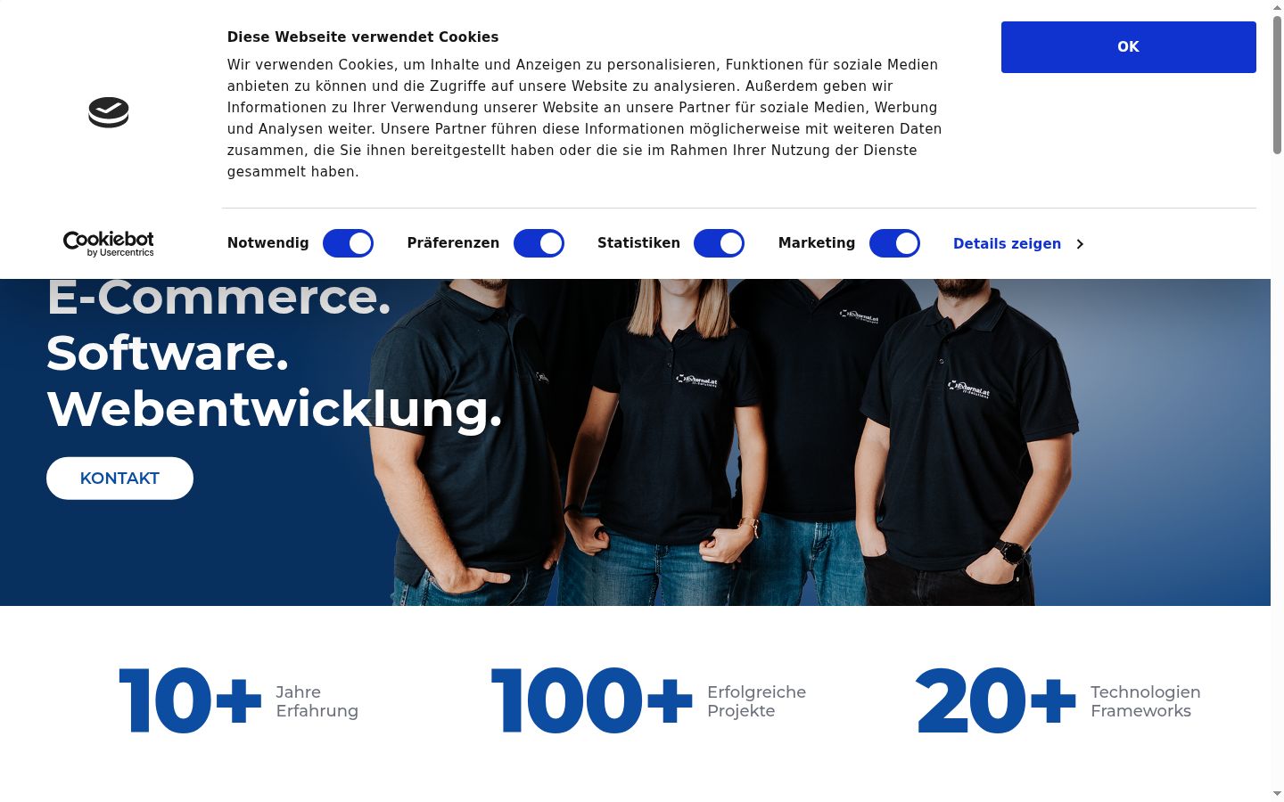 Screenshot του banner συγκατάθεσης που εμφανίστηκε πριν από οποιαδήποτε αλληλεπίδραση