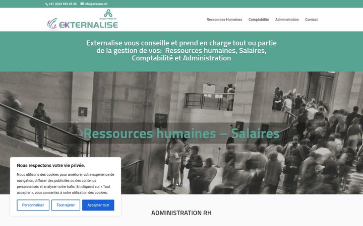 Screenshot of externalise.ch