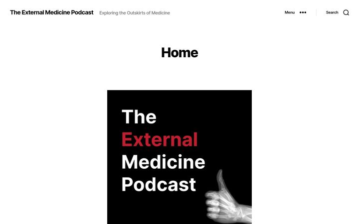 Screenshot of externalmedicinepodcast.com
