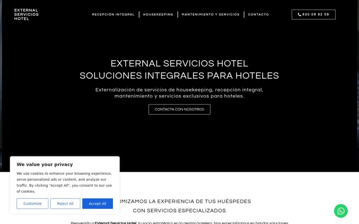 Screenshot of externalservicioshotel.com