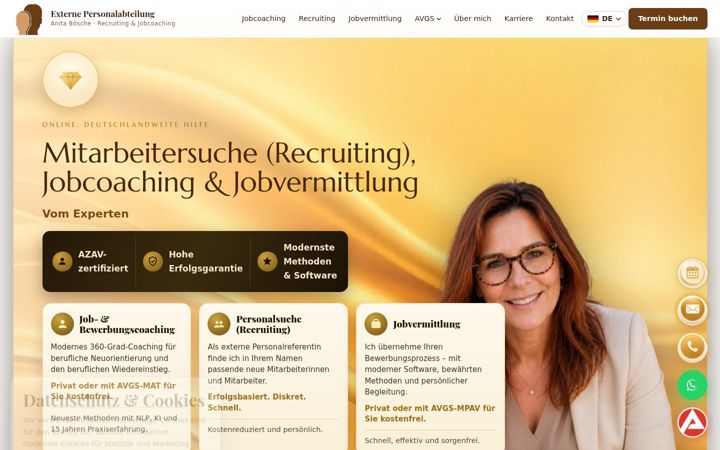 Snímek obrazovky externe-personalabteilung.de